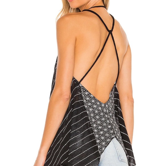 NEW Free People "Afternoon Tank" in Black/Combo - Picture 4 of 4